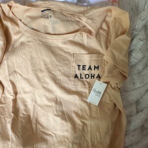 Guava Shop 'Team Aloha' Peach T-Shirt